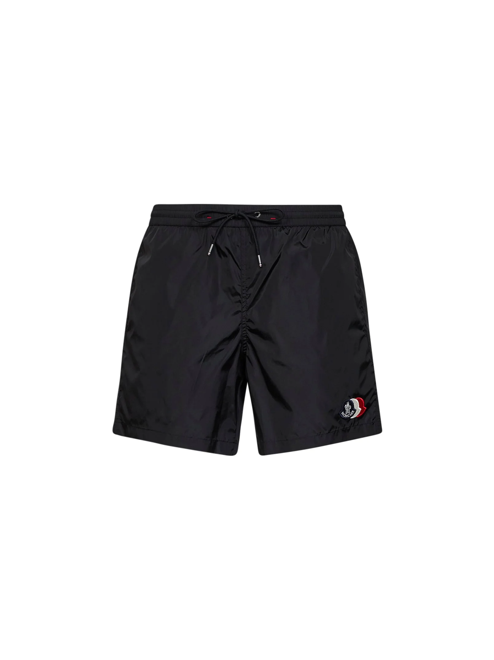 Black technical nylon logoed swim shorts - 1
