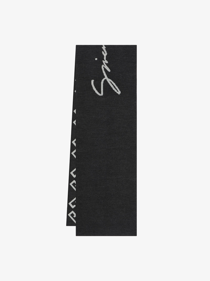 GIVENCHY MONOGRAM 72 DOUBLE SIDED SCARF IN WOOL 1