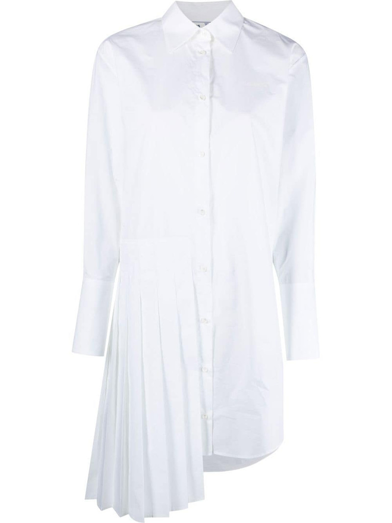 Diag plissé cotton shirt dress 1