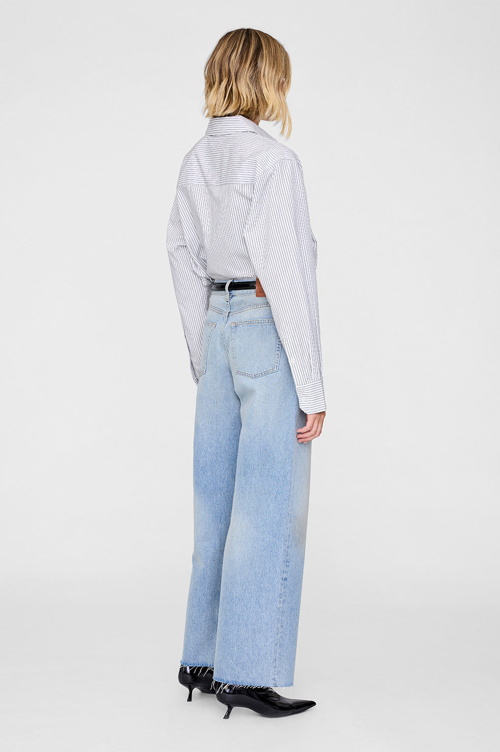 Essie Shirt - White And Navy Stripe - 3