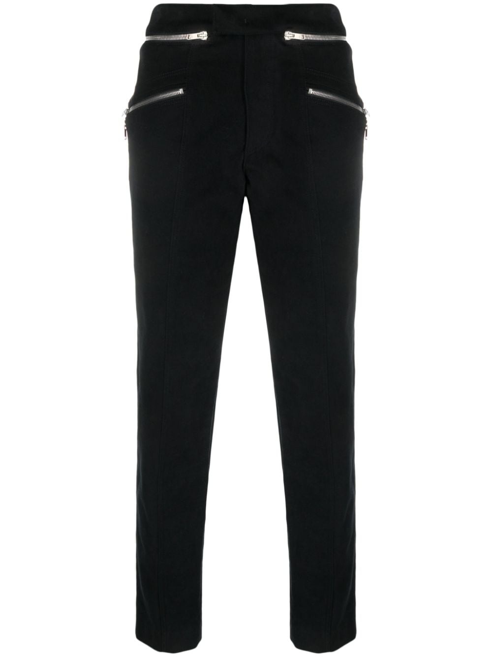 Izis slim-cut cotton trousers - 1