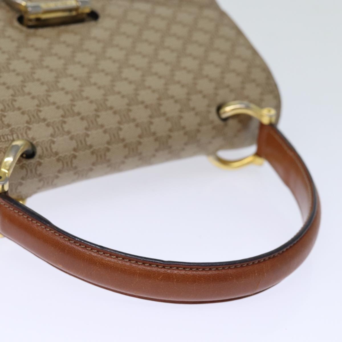 CELINE Macadam Canvas Hand Bag Beige - 7