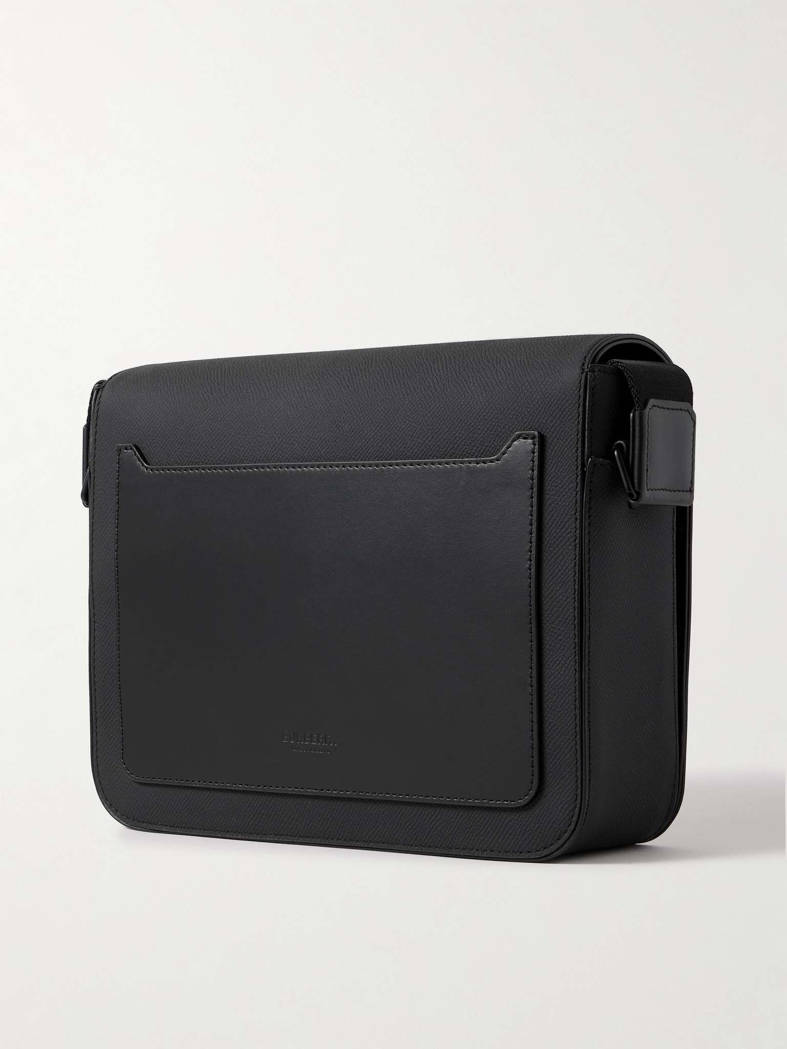 Logo-Embellished Full-Grain Leather Messenger Bag - 4