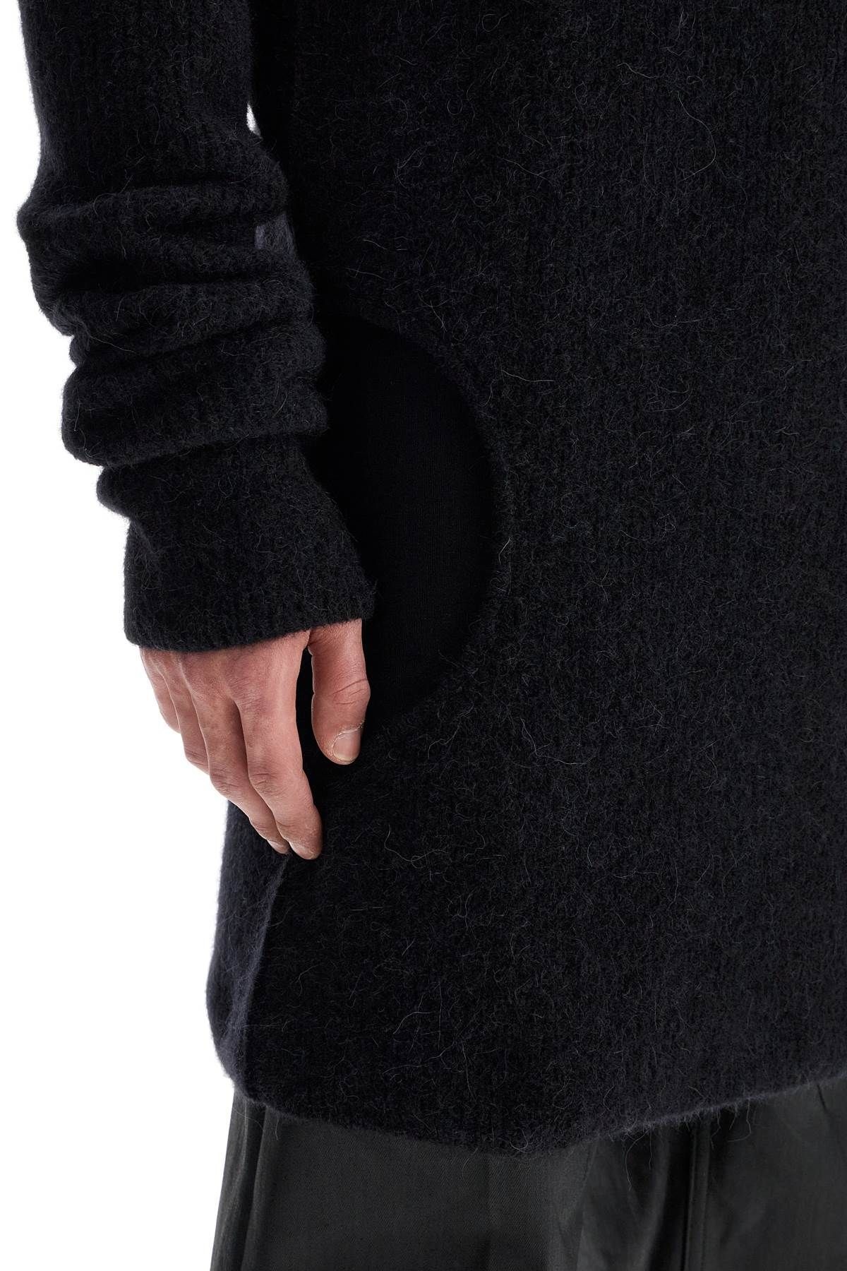 Rick Owens LONG SUBHUMAN SWEATER WITH CUT OUT | residenza725