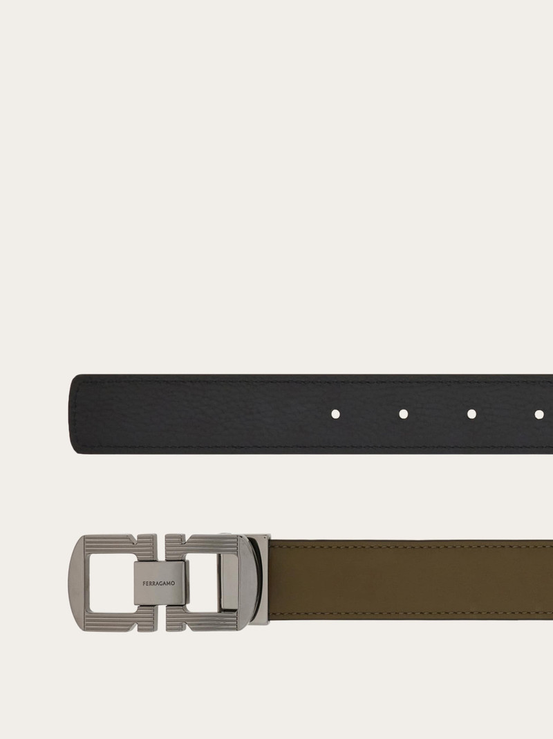 FERRAGAMO Reversible and adjustable Gancini belt outlook