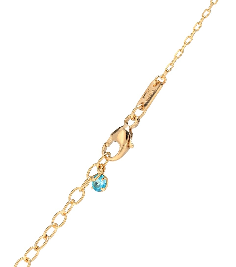 Double G 18kt gold and topaz necklace - 2