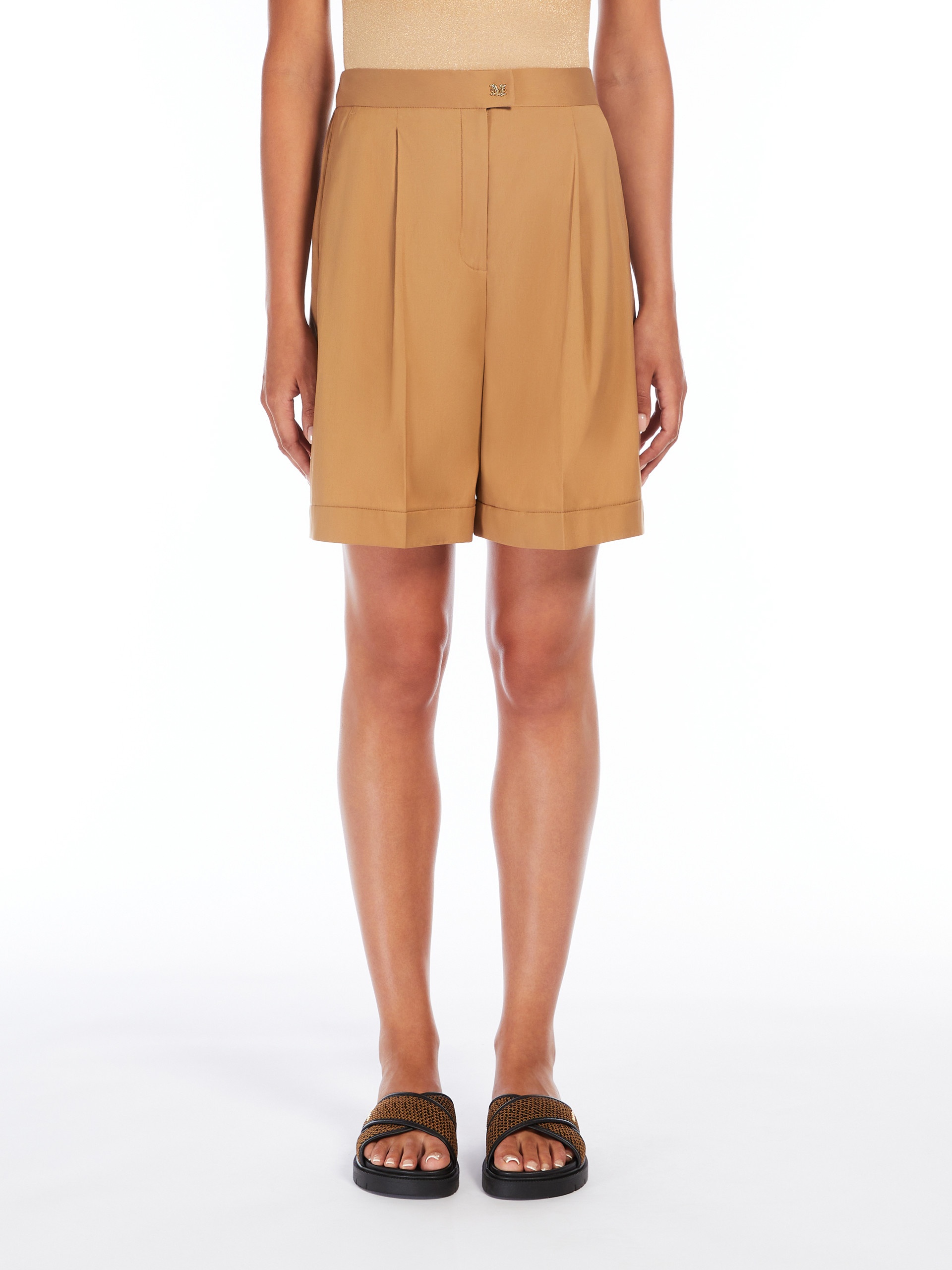 SULTANO Stretch poplin Bermuda shorts - 3