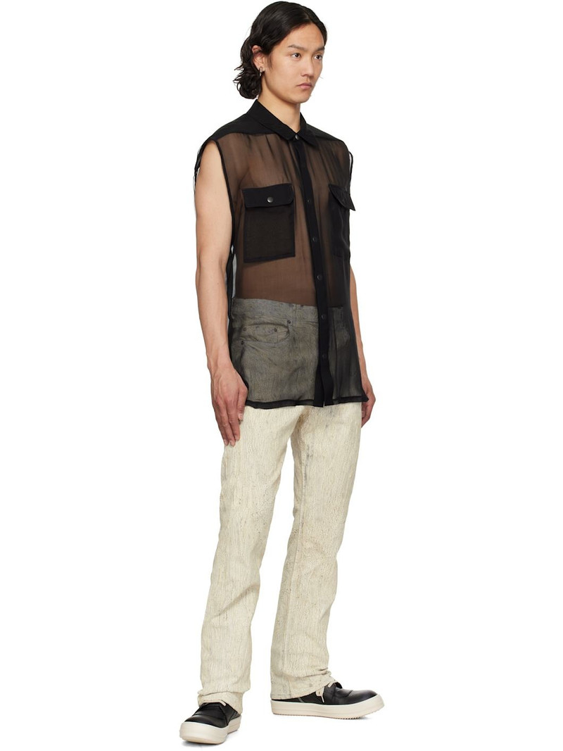 Rick Owens Black Hollywood Geobasket Sneakers outlook