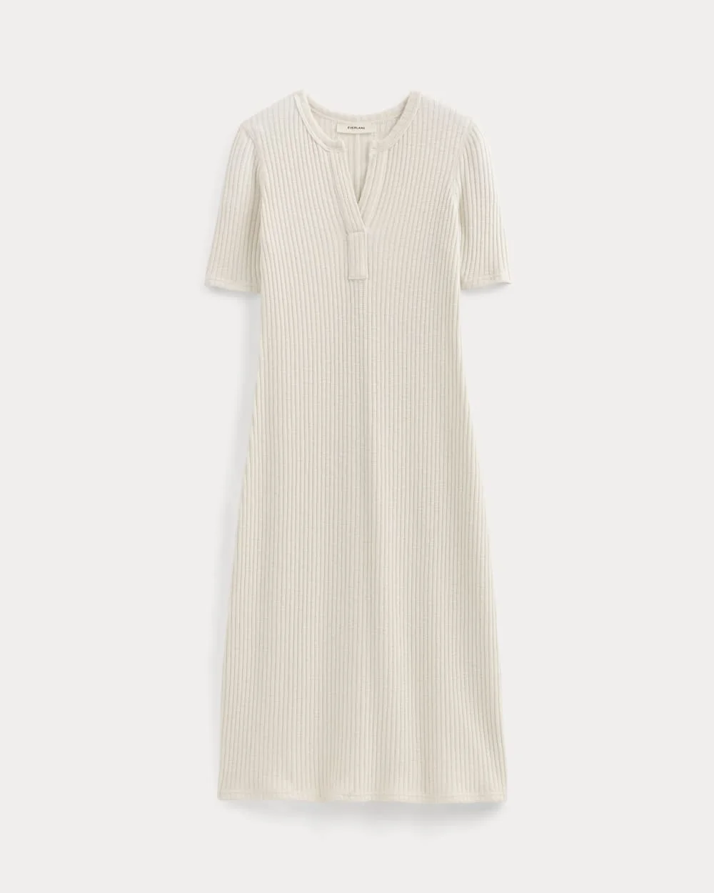 THE RIB-KNIT HENLEY DRESS - 1