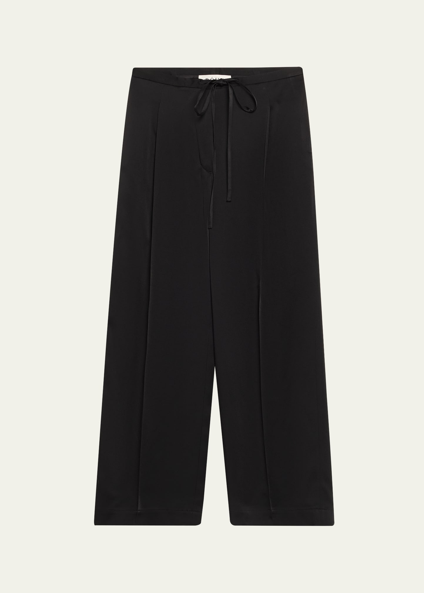 Satin Drawstring Trousers - 1