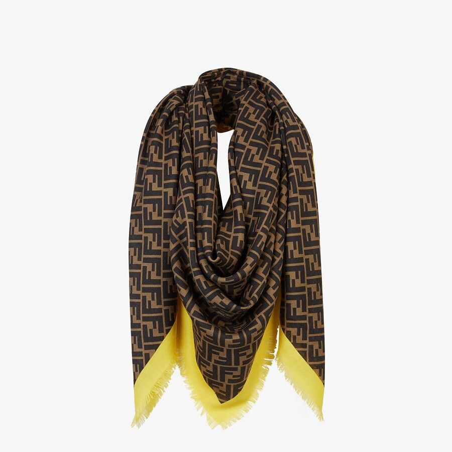 Brown silk shawl - 2