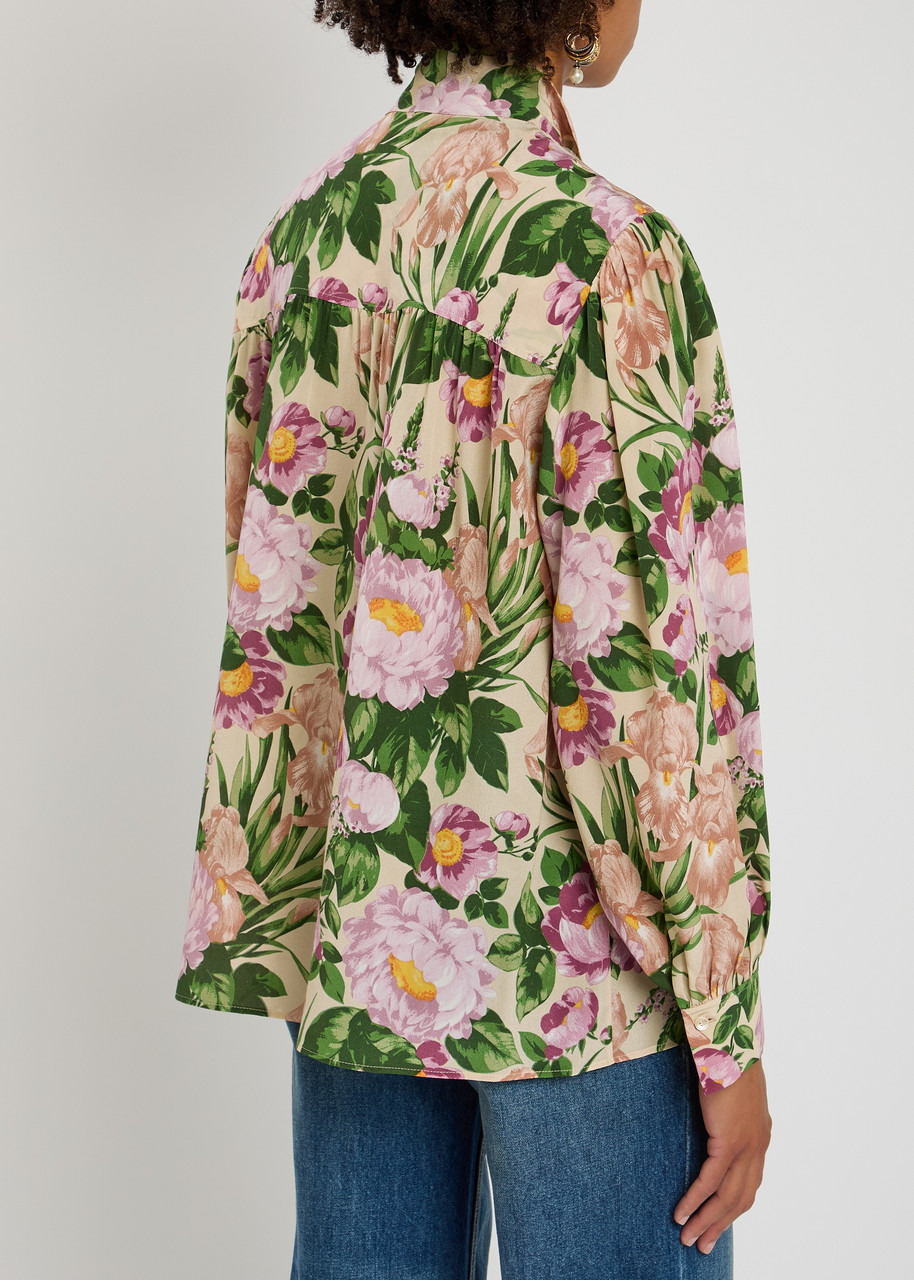 Chloe Floral-print Silk Blouse - 3