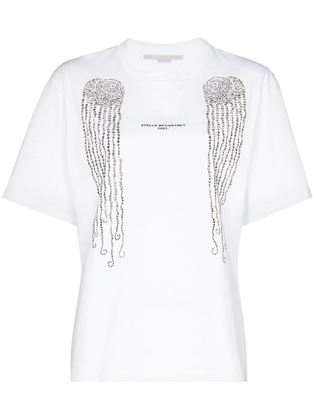 embellished logo-print t-shirt - 1