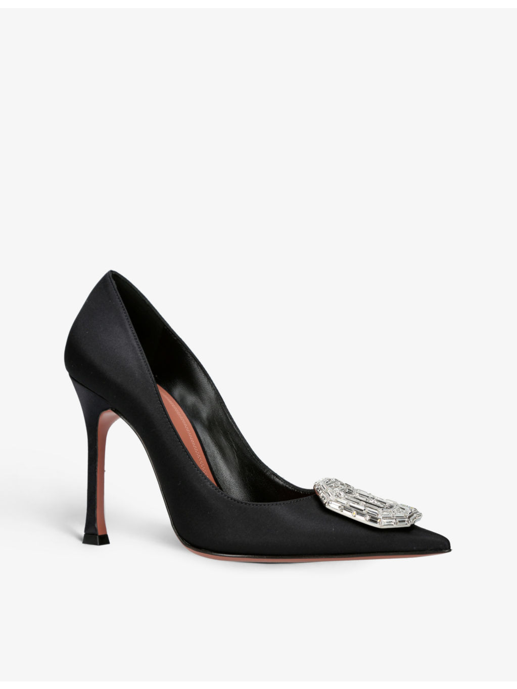 Camelia crystal-embellished satin courts - 3