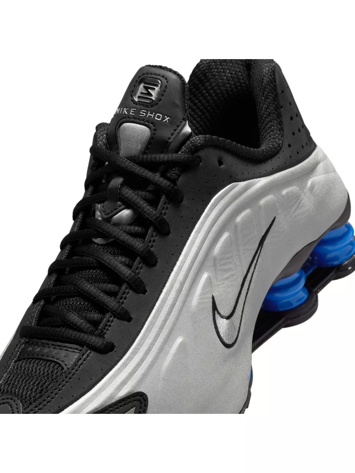 Shox R4 "Black/Metallic Silver/Racer Blue" Women's Shoe - 10