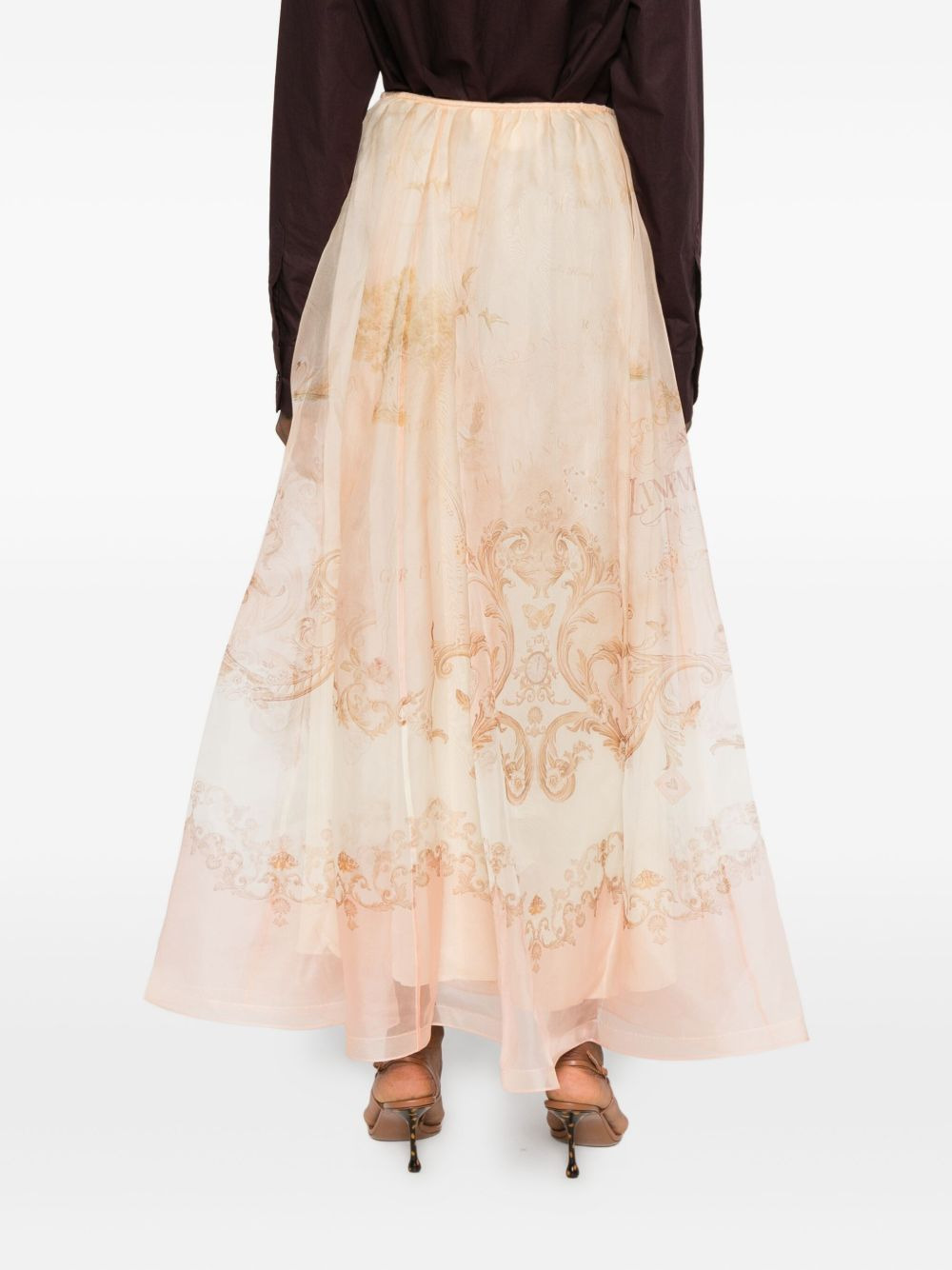 silk pleated skirt - 4