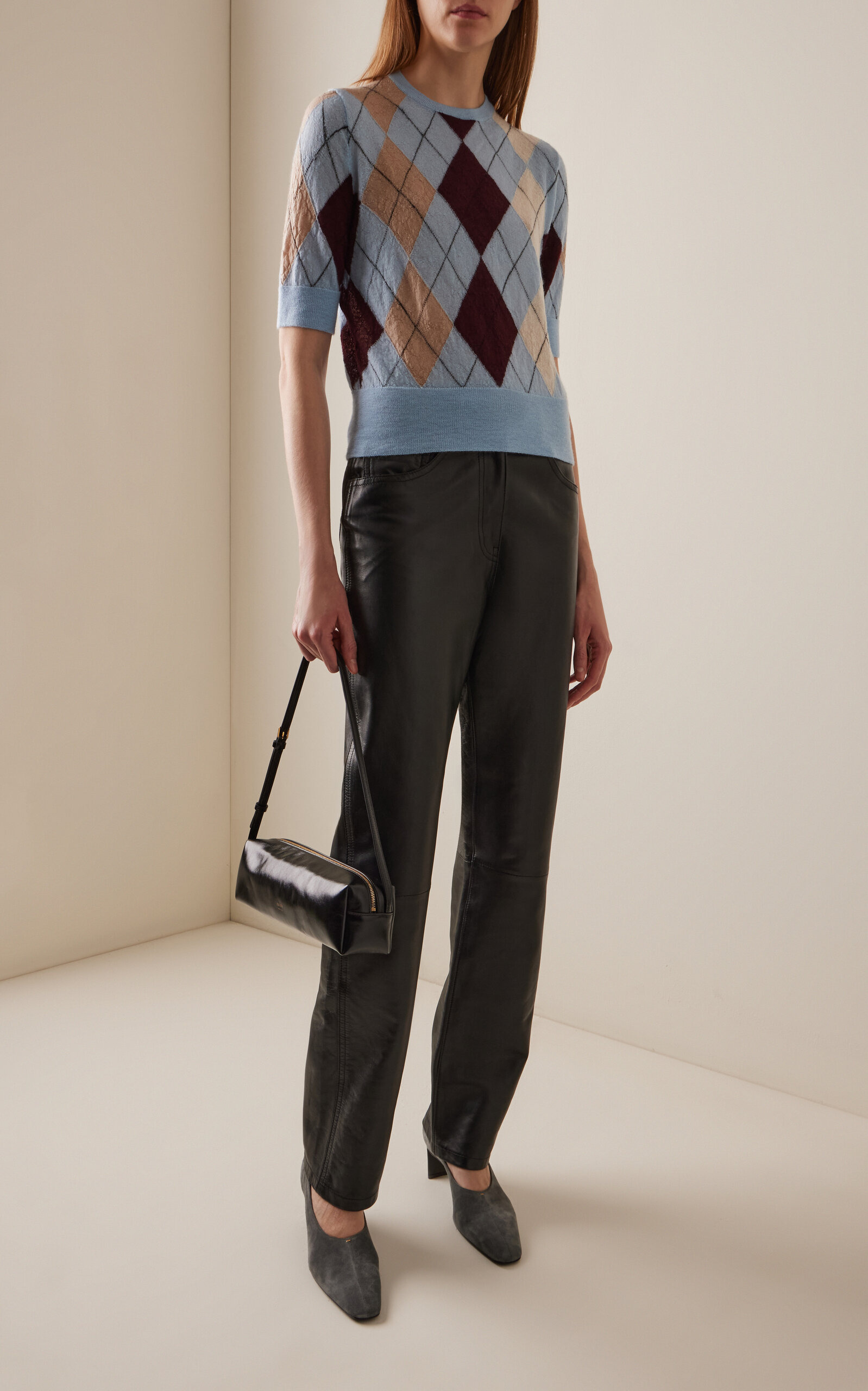 Anders Argyle Cashmere-Blend Top light blue - 2
