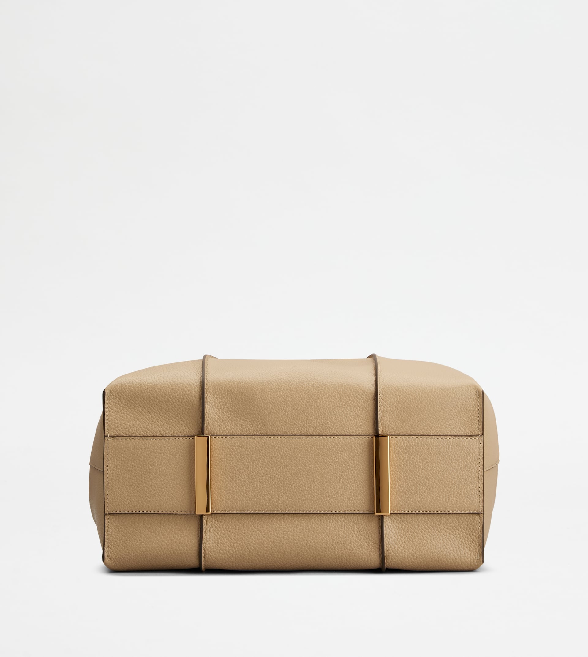 T TIMELESS SHOPPING BAG IN LEATHER SMALL - BEIGE - 3