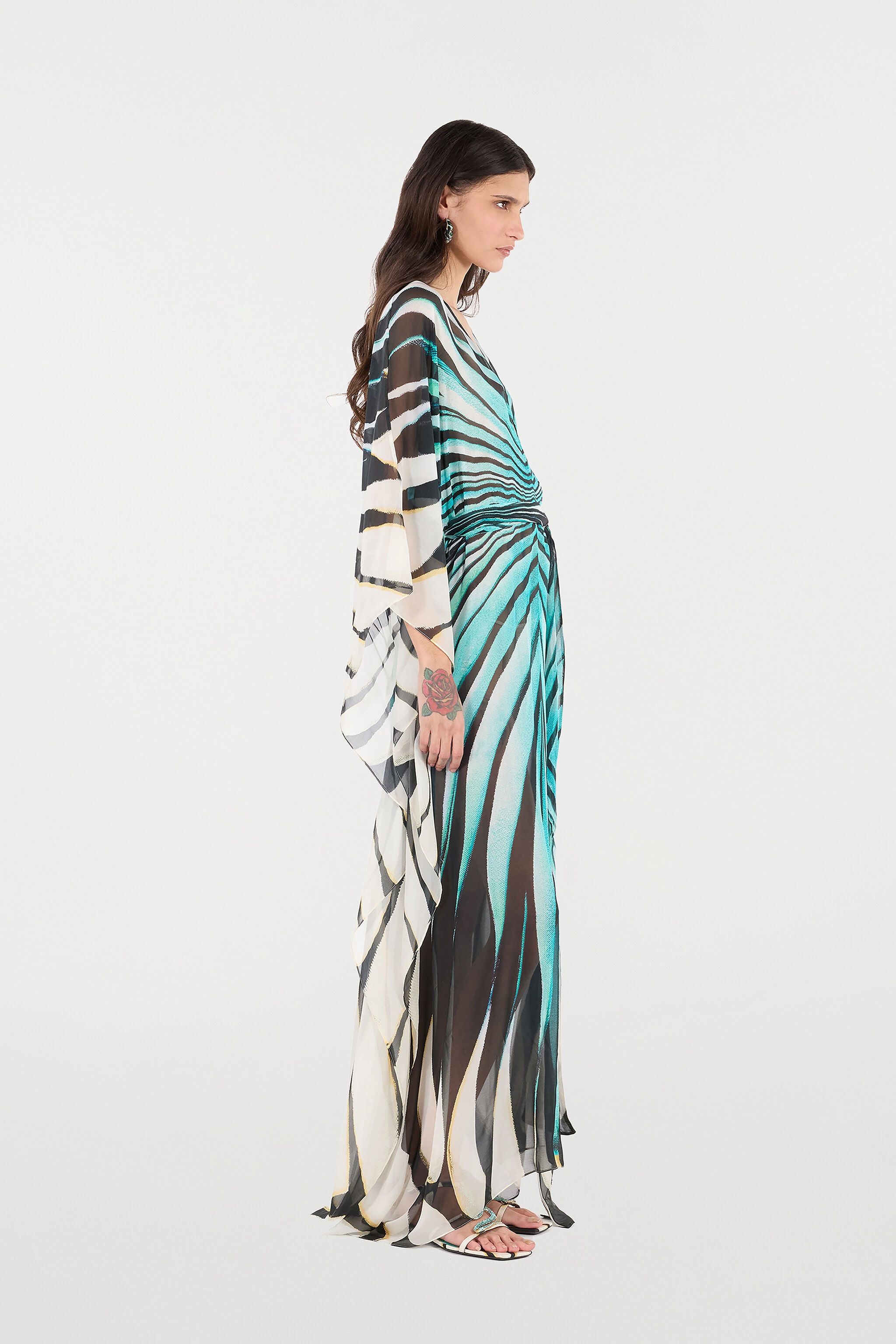 Ray Of Sea Print Kaftan - 3