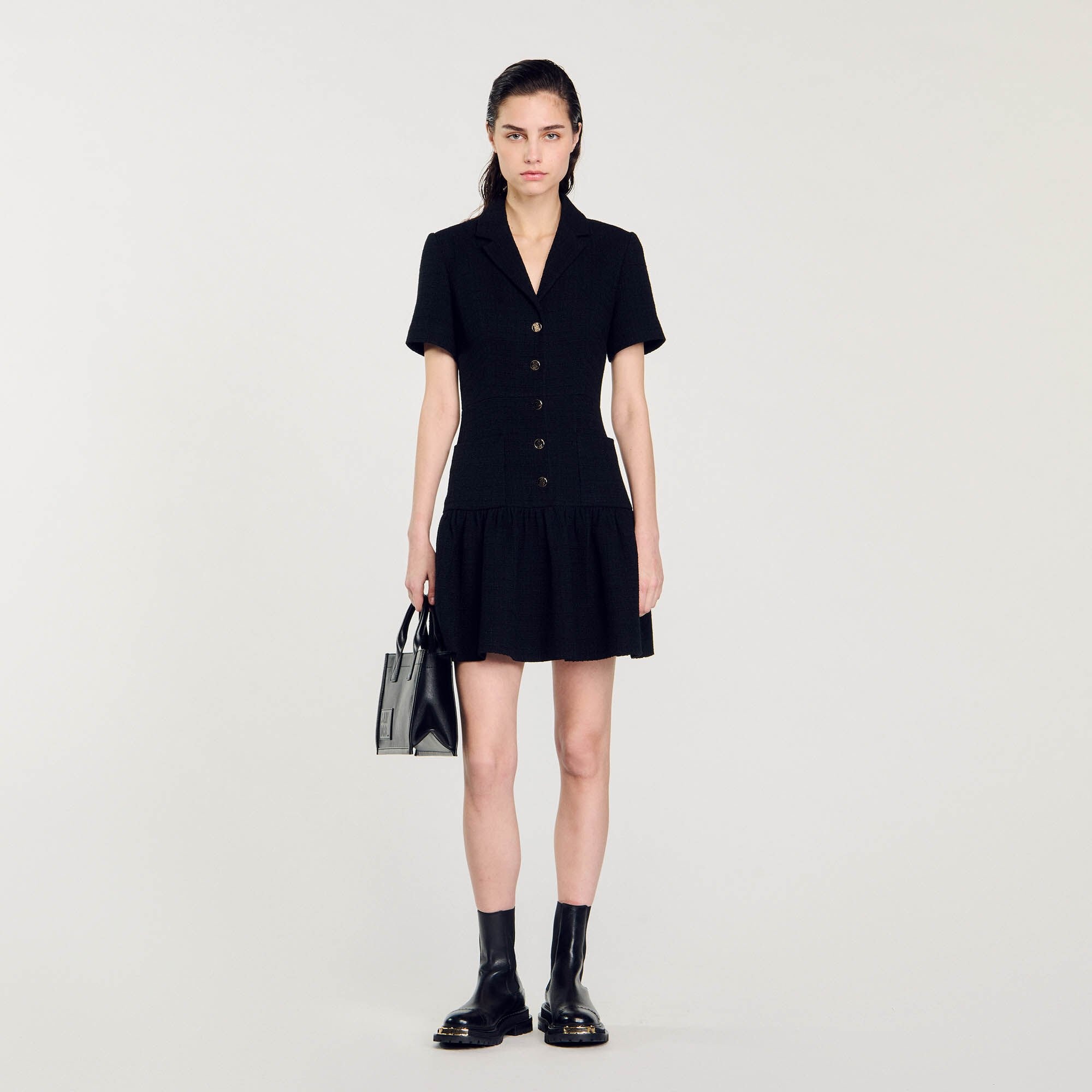 SHORT TWEED DRESS - 2