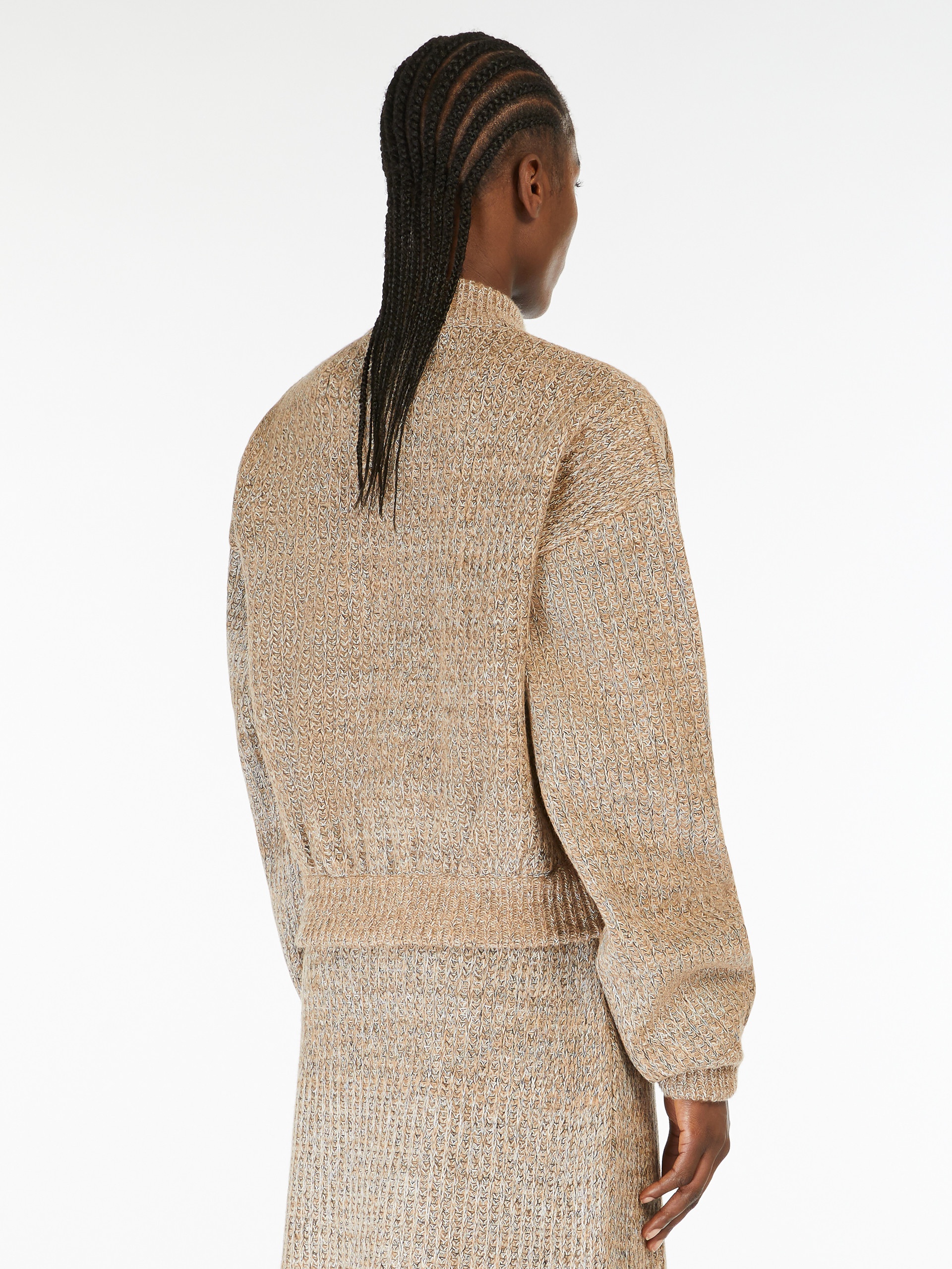 EDDA Rubberised wool-knit bomber jacket - 4