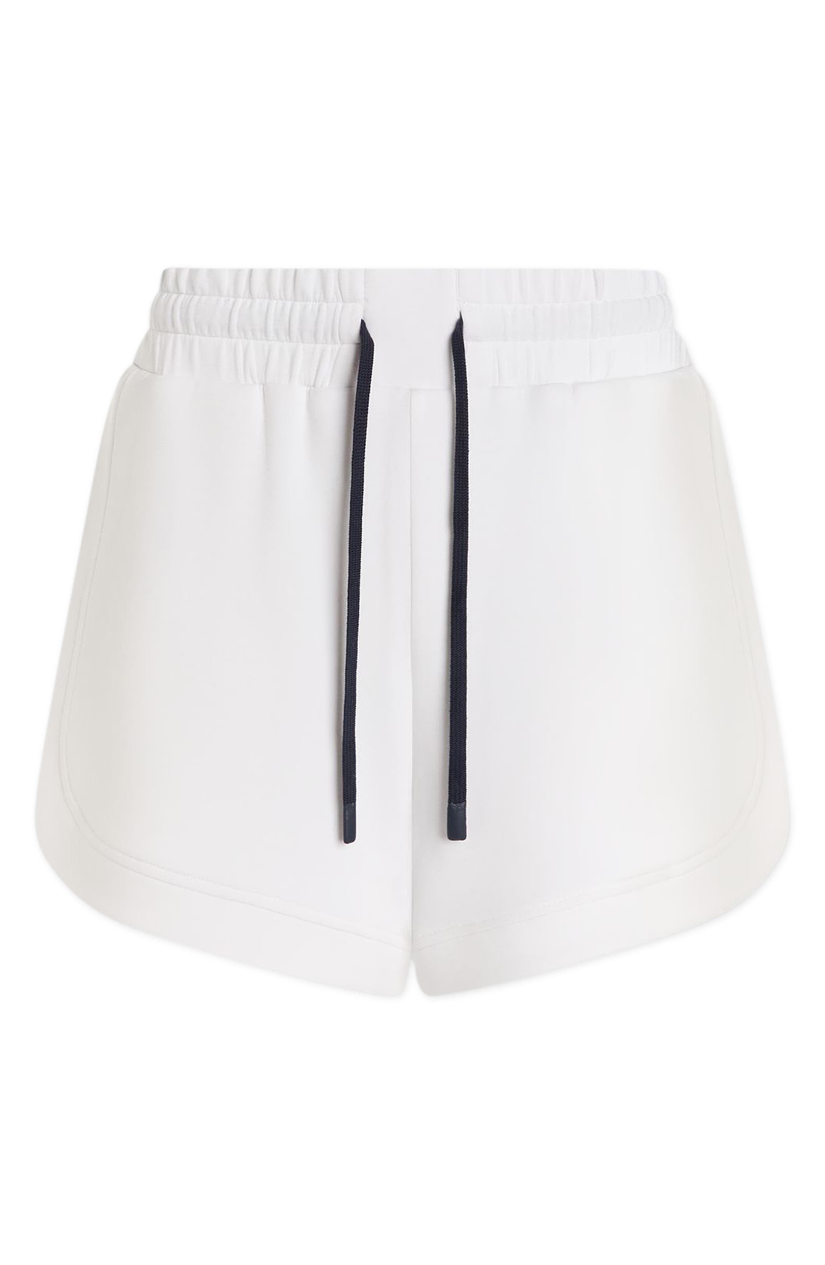 Varley Ollie High Waist Sweat Shorts in White at Nordstrom - 5