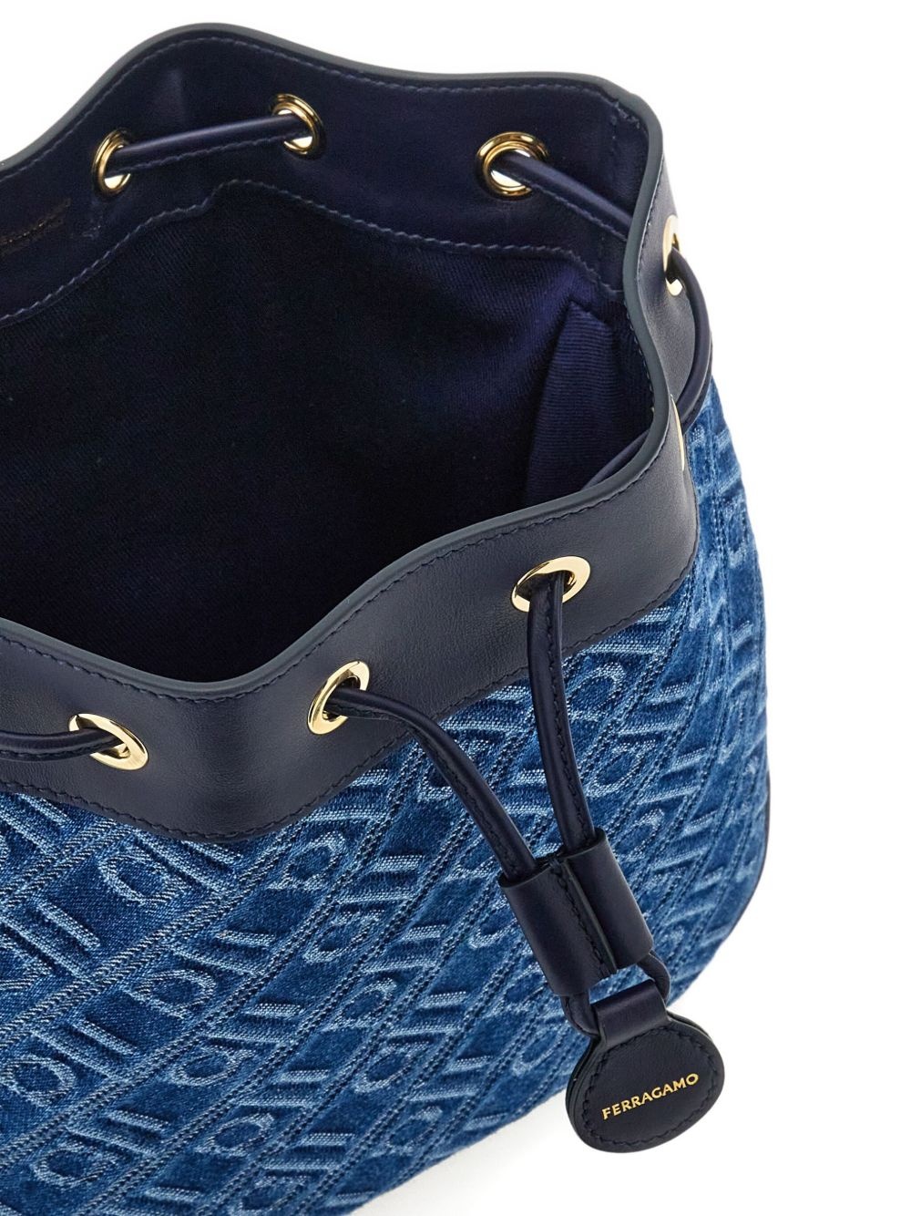 monogram-jacquard bucket bag - 4