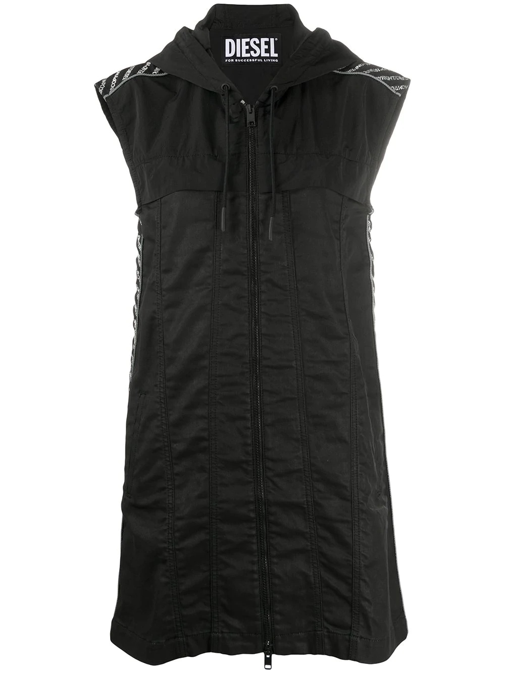 hooded mini dress - 1