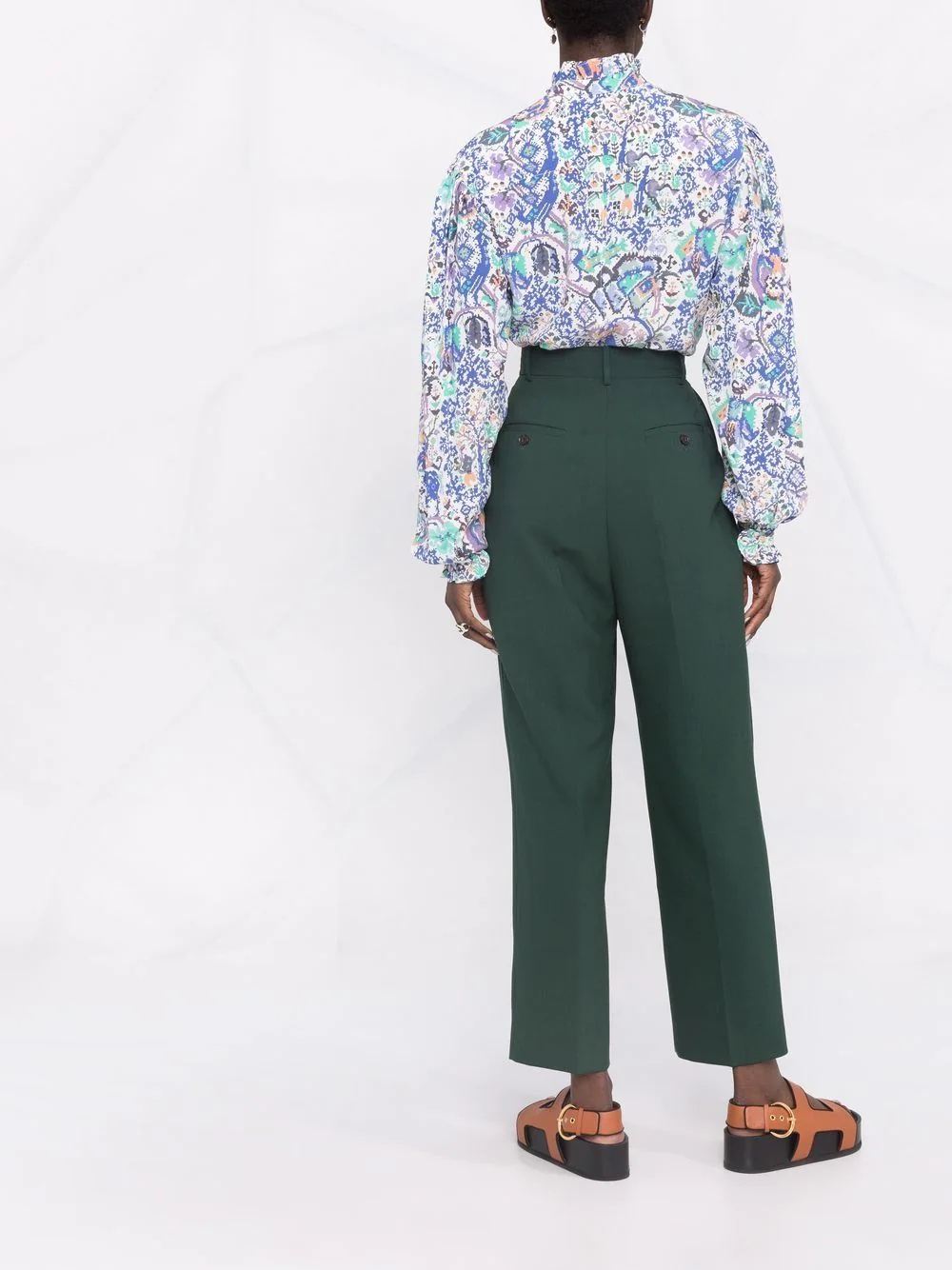 Banessa abstract-print ruffled blouse - 6