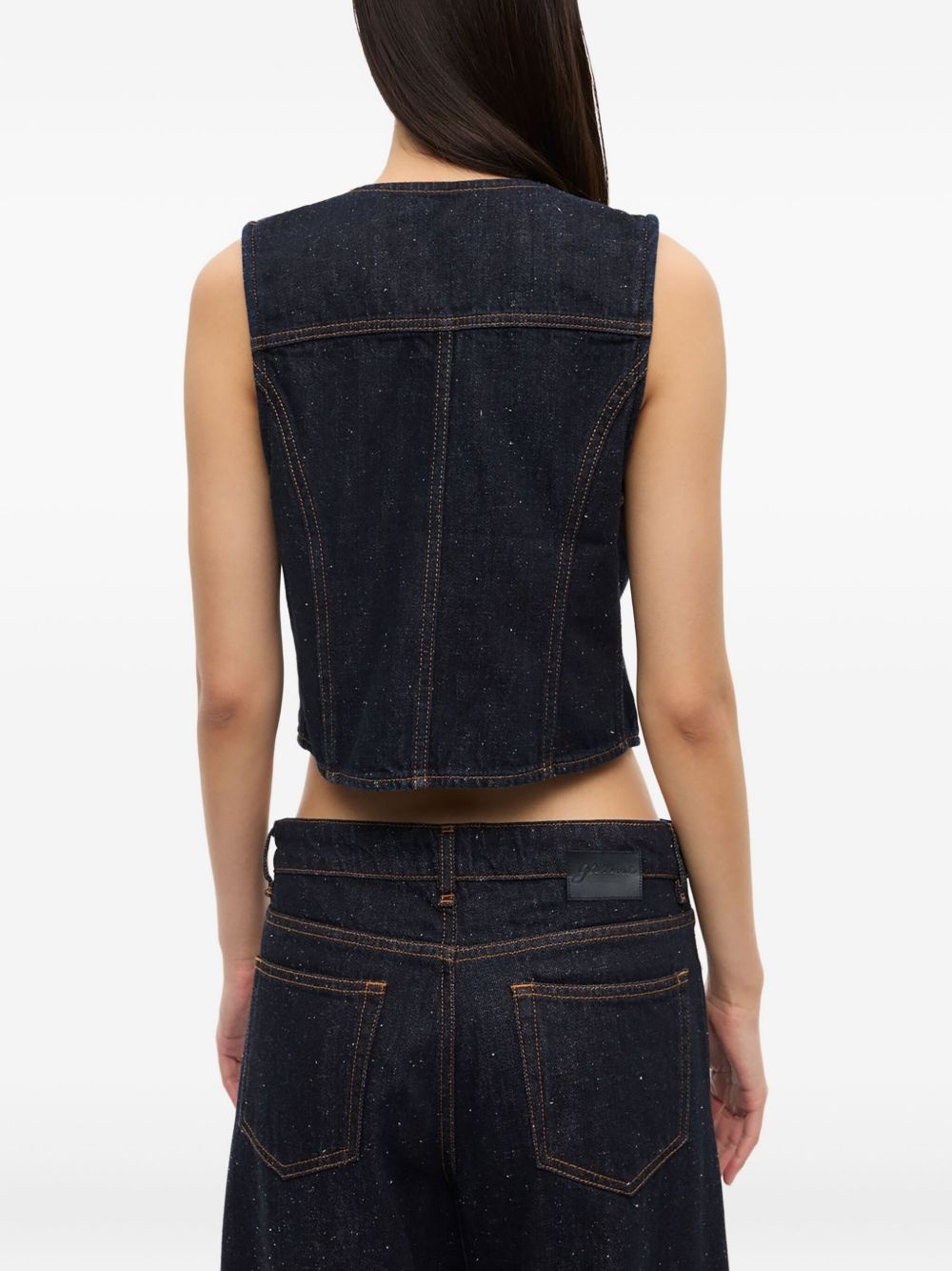 denim waistcoat - 4