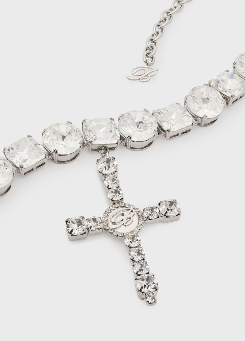 METAL CHOKER WITH GEM SETTINGS AND PENDANT 4