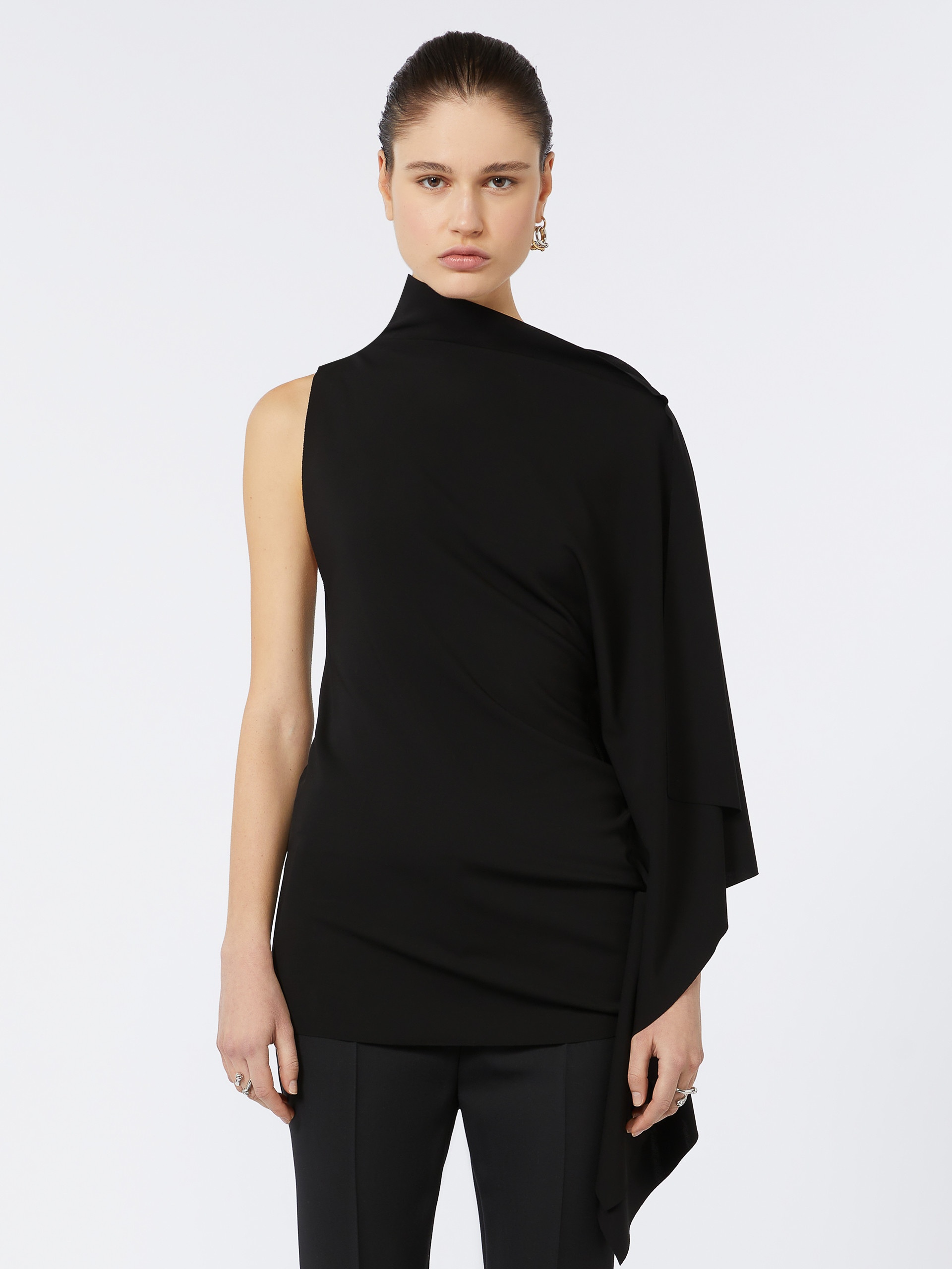 FIORELLA Asymmetric jersey top - 3