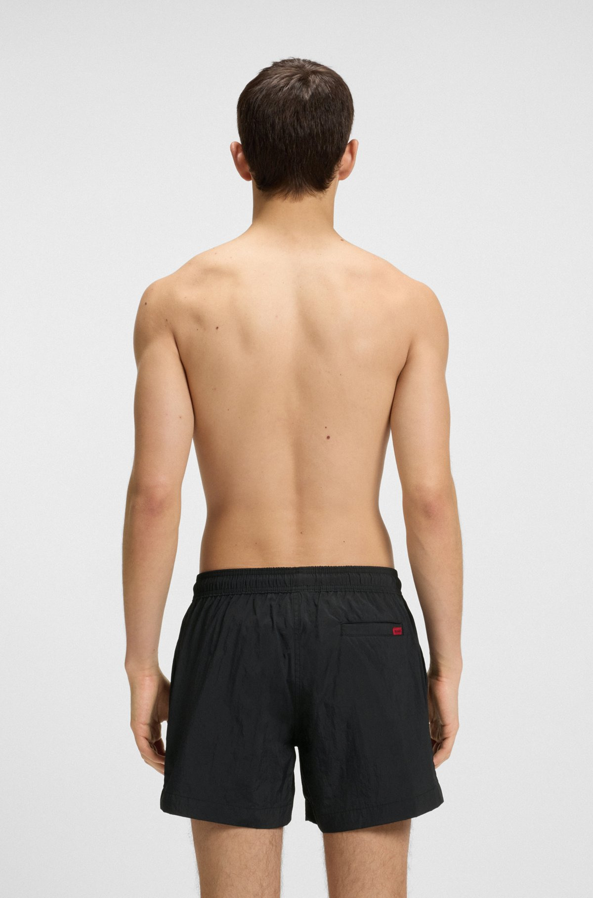 QUICK-DRYING SWIM SHORTS IN RECYCLED MATERIAL WITH LOGO - 4