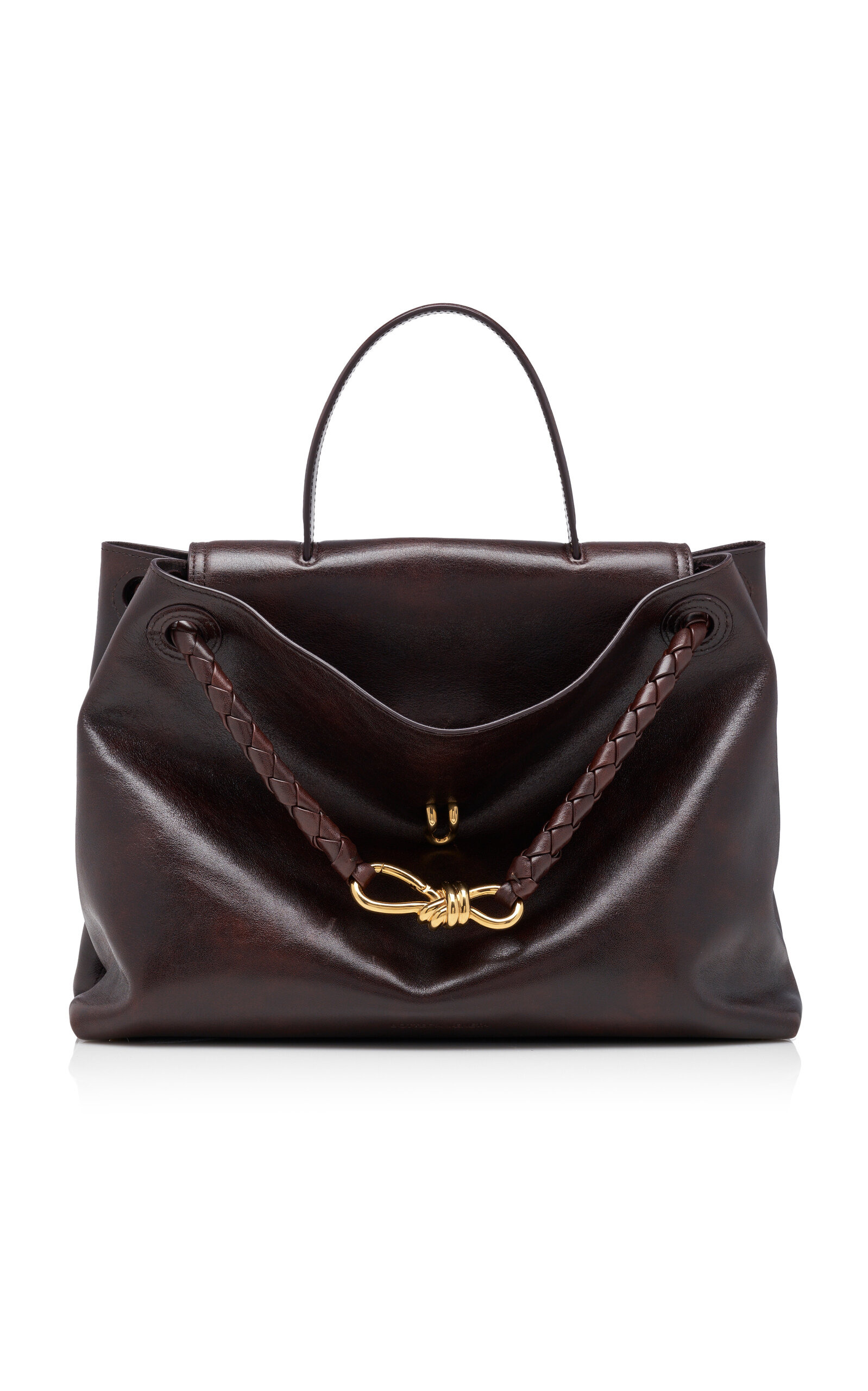 Ciao Ciao Distressed Leather Top Handle Bag brown - 6