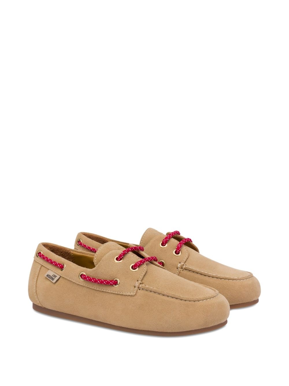 contrast-lace loafers - 2