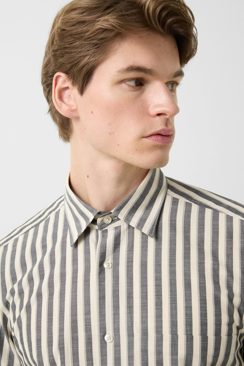 Shirt Heiko in Gray/Sand 4