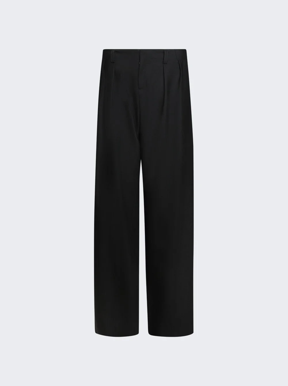 Double Pleated Tailored Trousers Black - 1