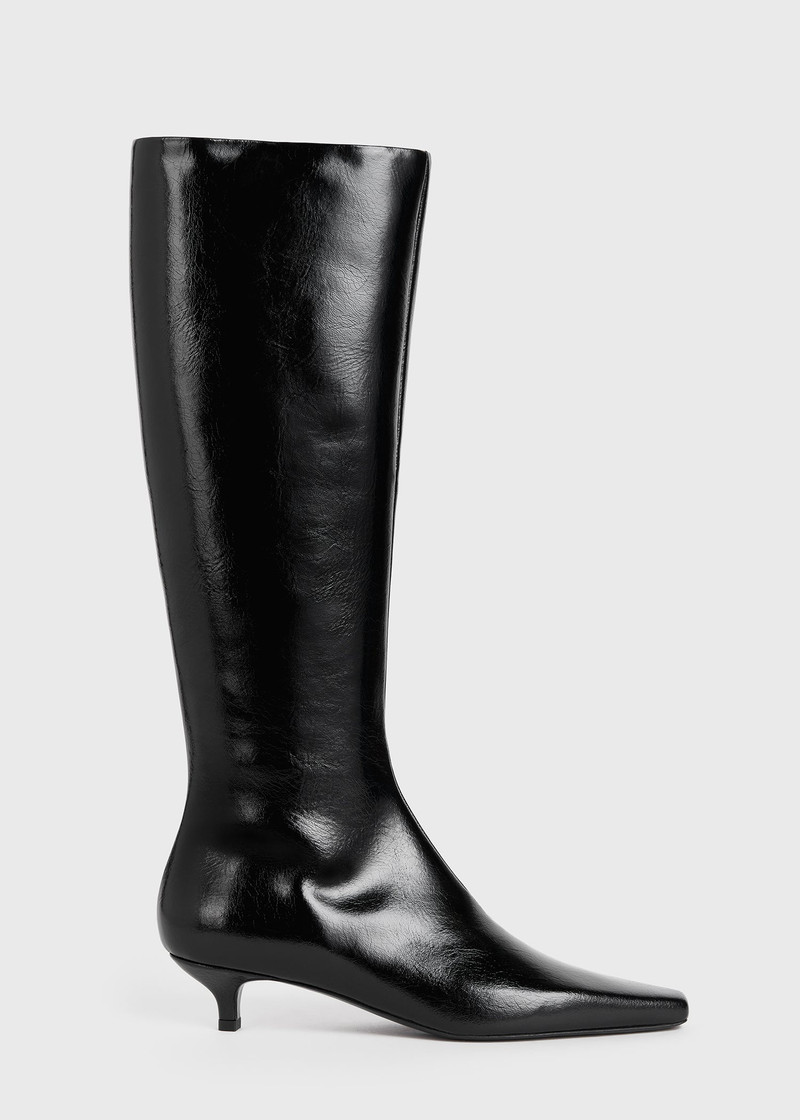 The Slim Knee-High Boot black patent - 1
