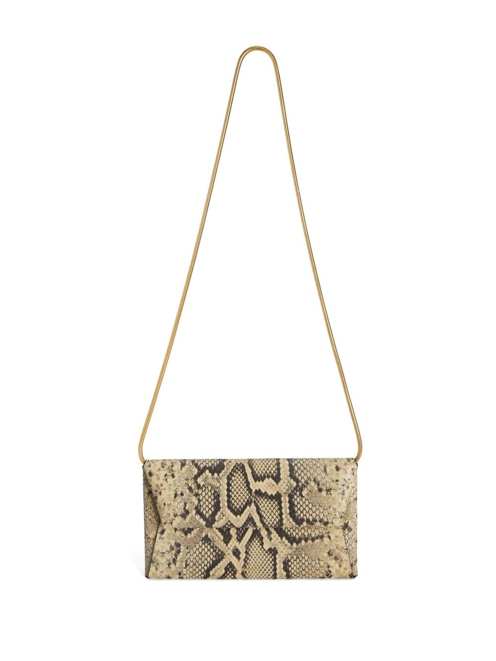 small snakeskin-print folded bag - 1