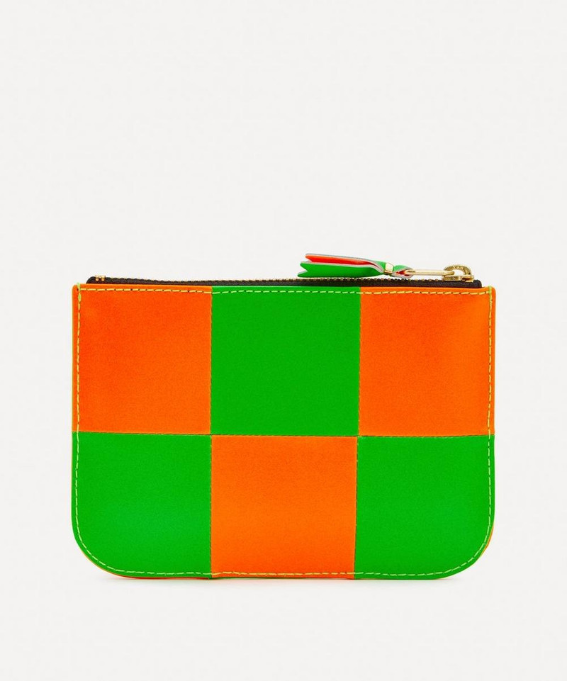 Leather Fluo Squares Wallet 3