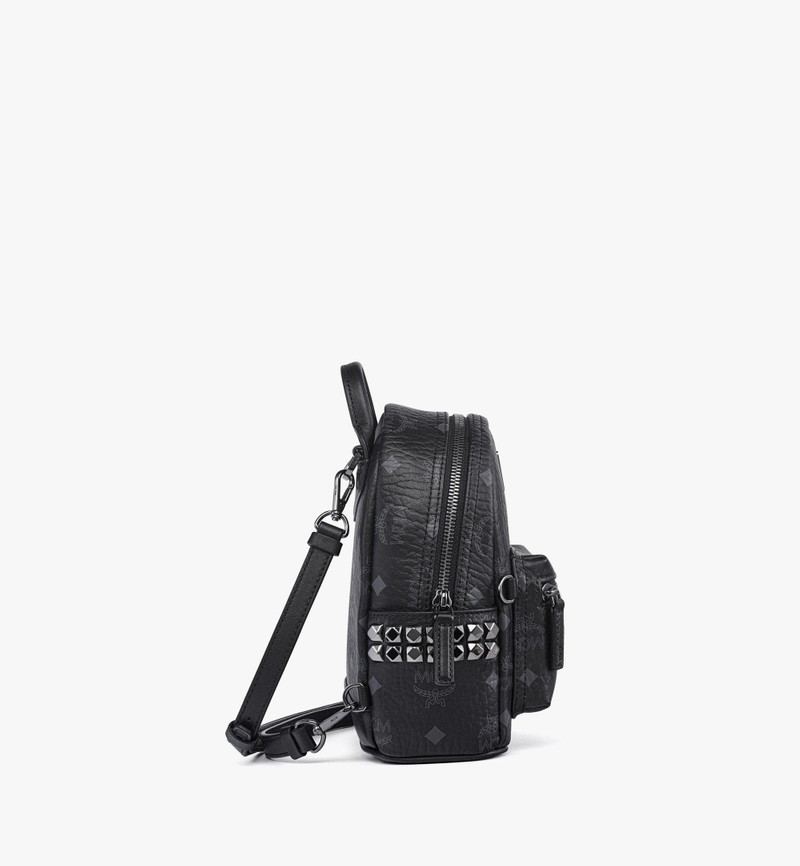 MCM Stark Bebe Boo Side Studs Backpack in Visetos outlook