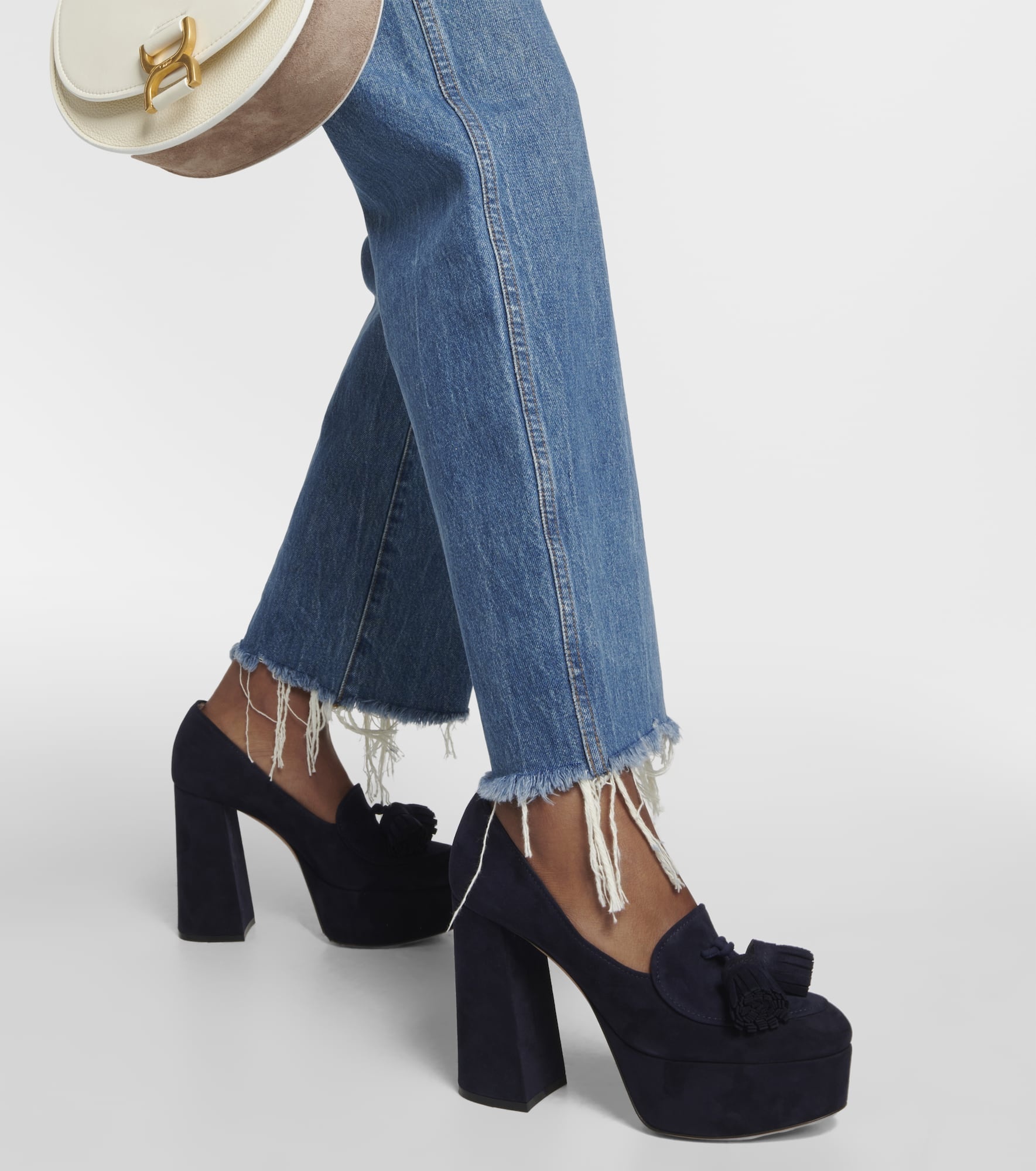 Suede platform pumps - 4