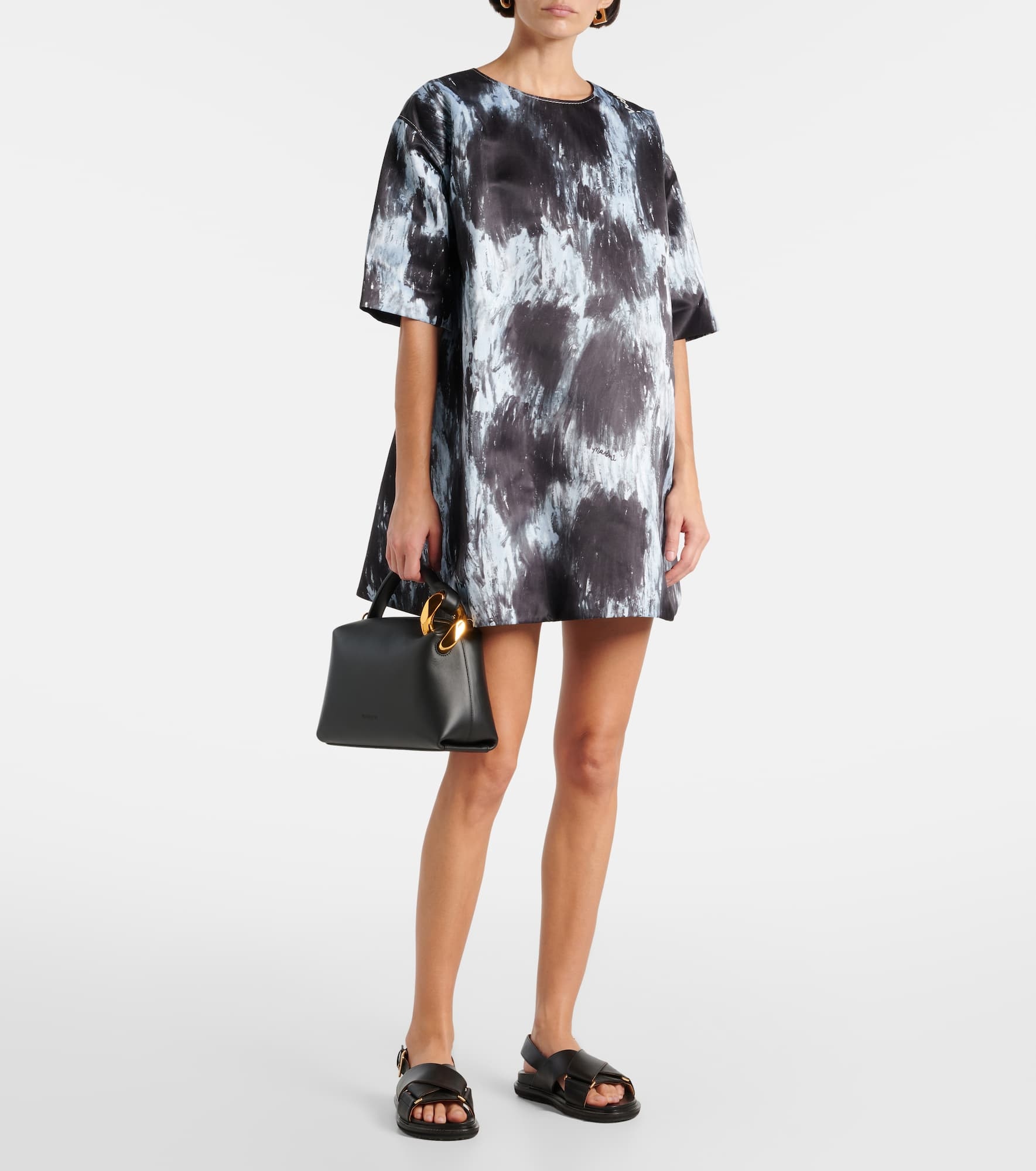 Leopard-print duchesse satin minidress - 2