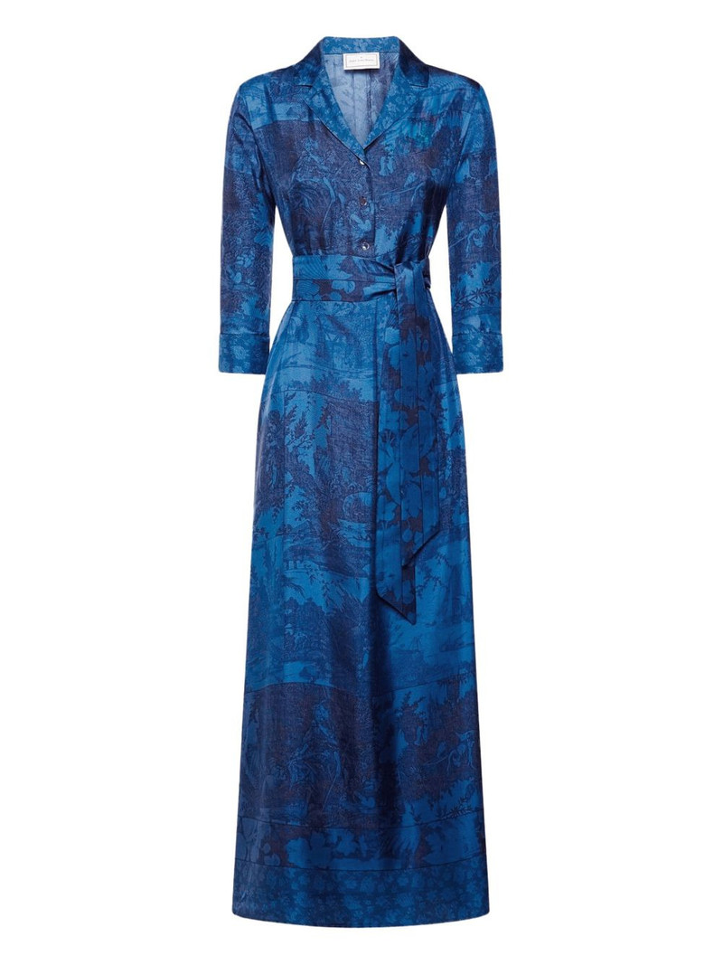 printed belted dress 1