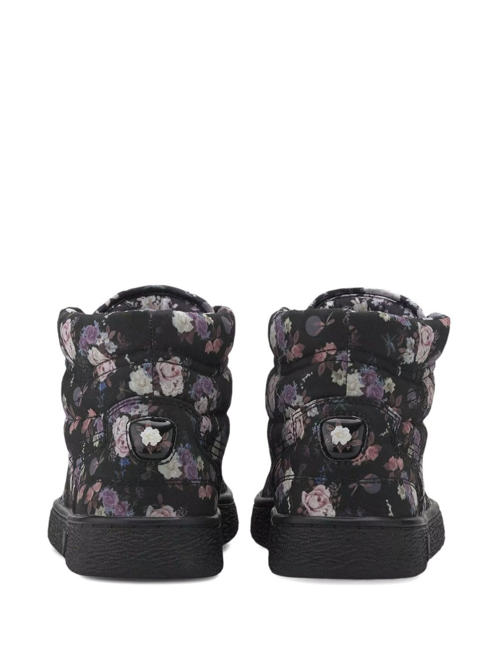 floral print high-top sneakers - 3