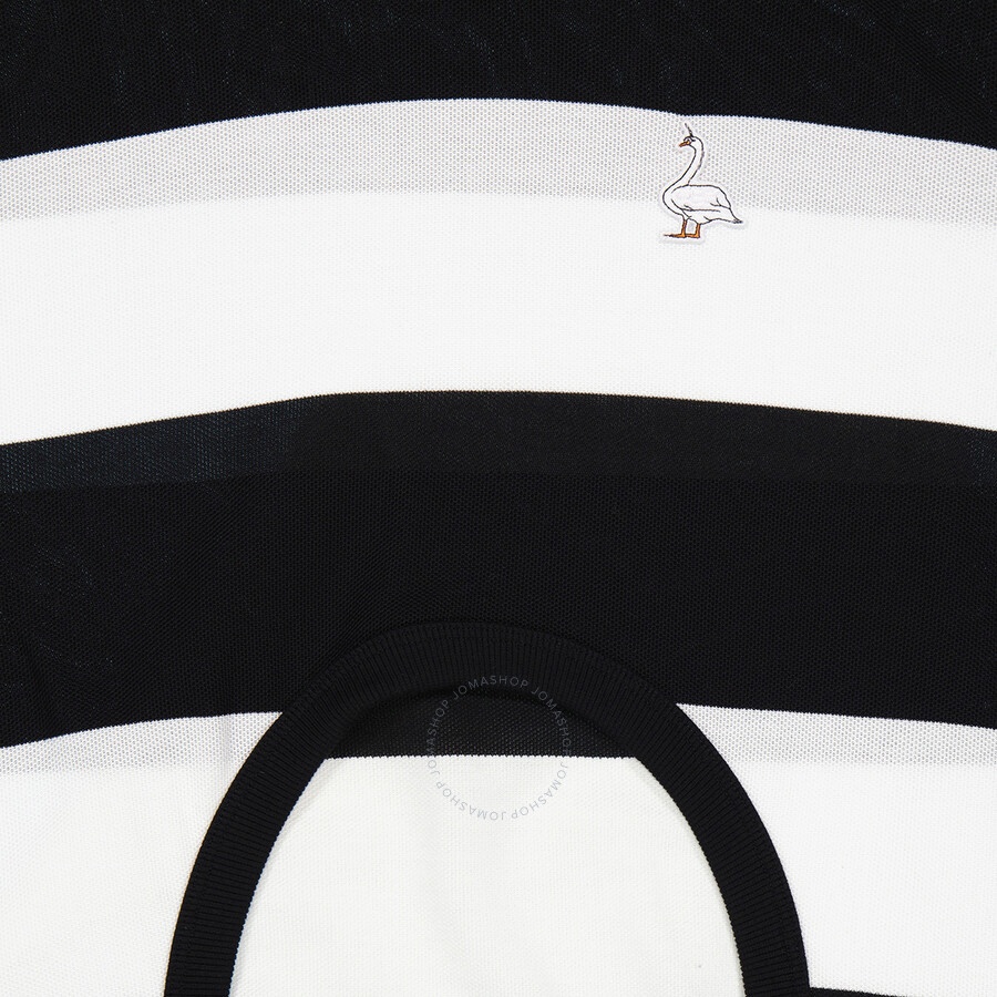 Burberry Cut-out Detail Striped Cotton Hoodie - 6