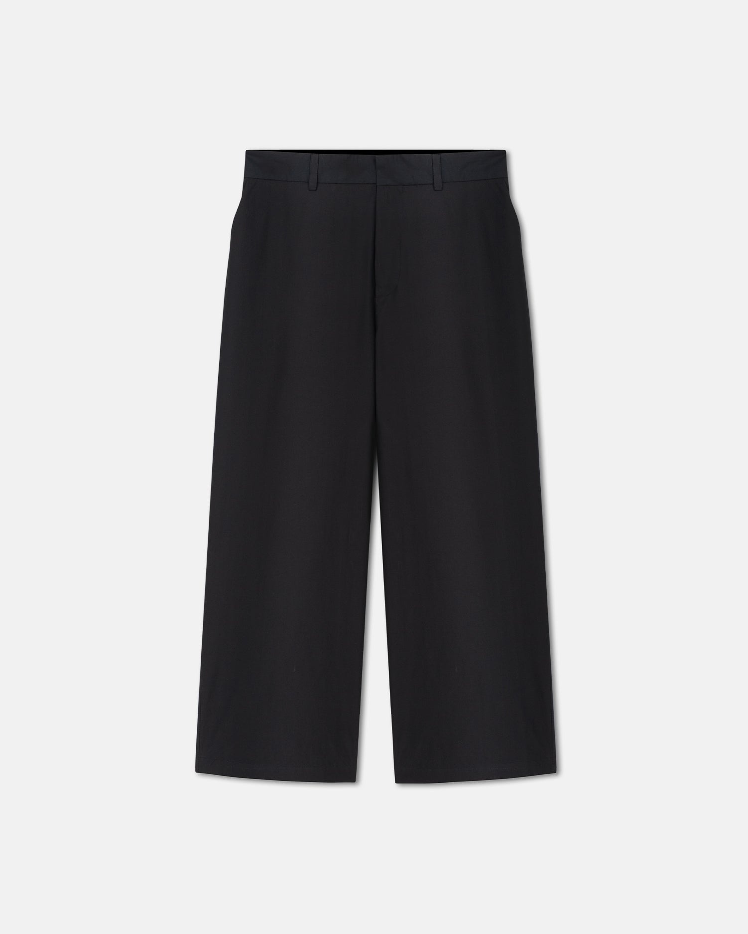 Straight-Leg Poplin Pants - 1