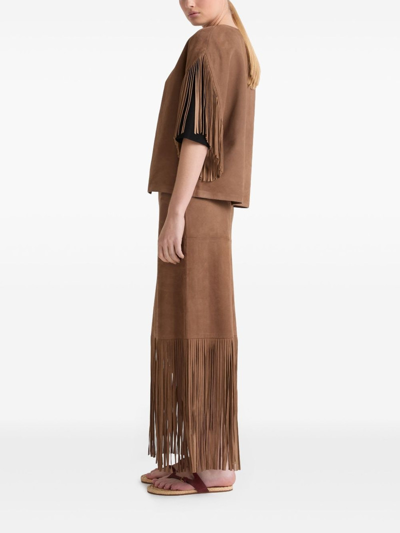 Yves Salomon leather skirt outlook