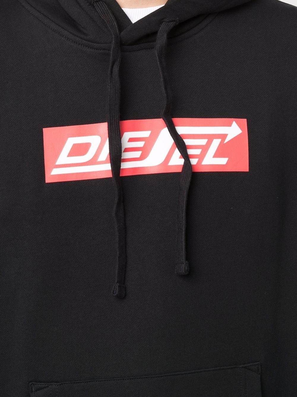 logo-print hooded sweatshirt - 5