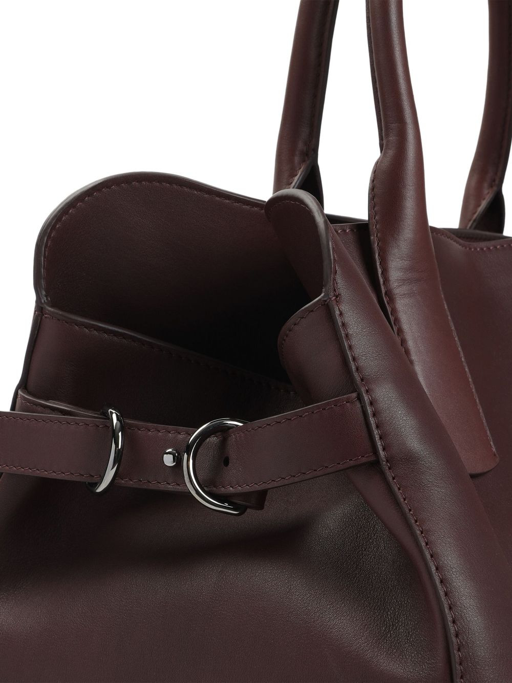 leather buckle-fastening tote bag - 3